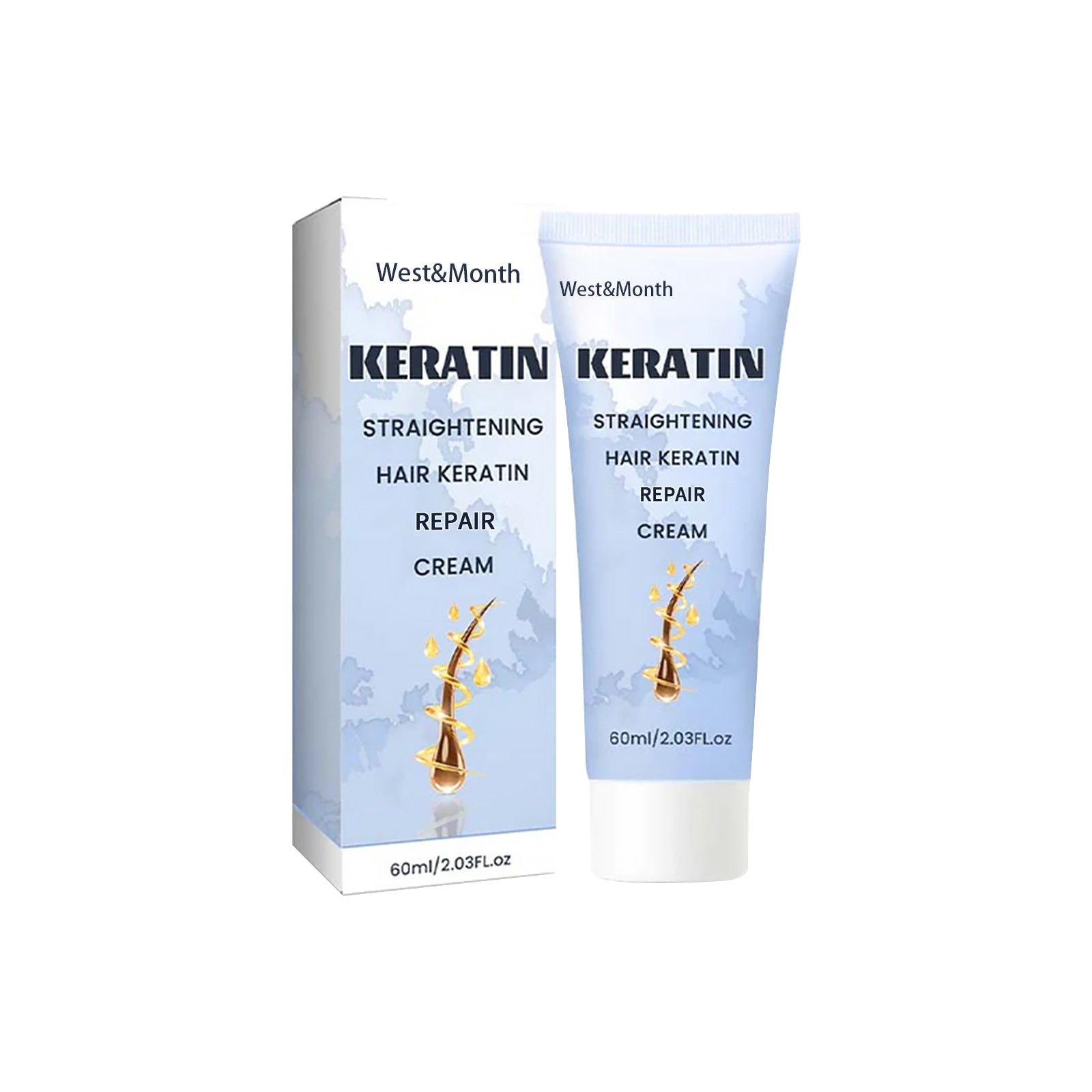 Straightening Hair Keratin Ratin Repair Cream, Repair Silky Hair Care Moisturizing Hair Mask Treatment Cream - Korvel