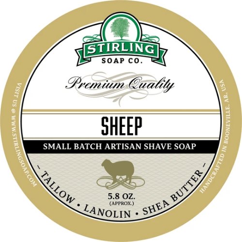 Stirling Soap Co. Unscented Sheep Shave Soap Jar - 5.8 oz