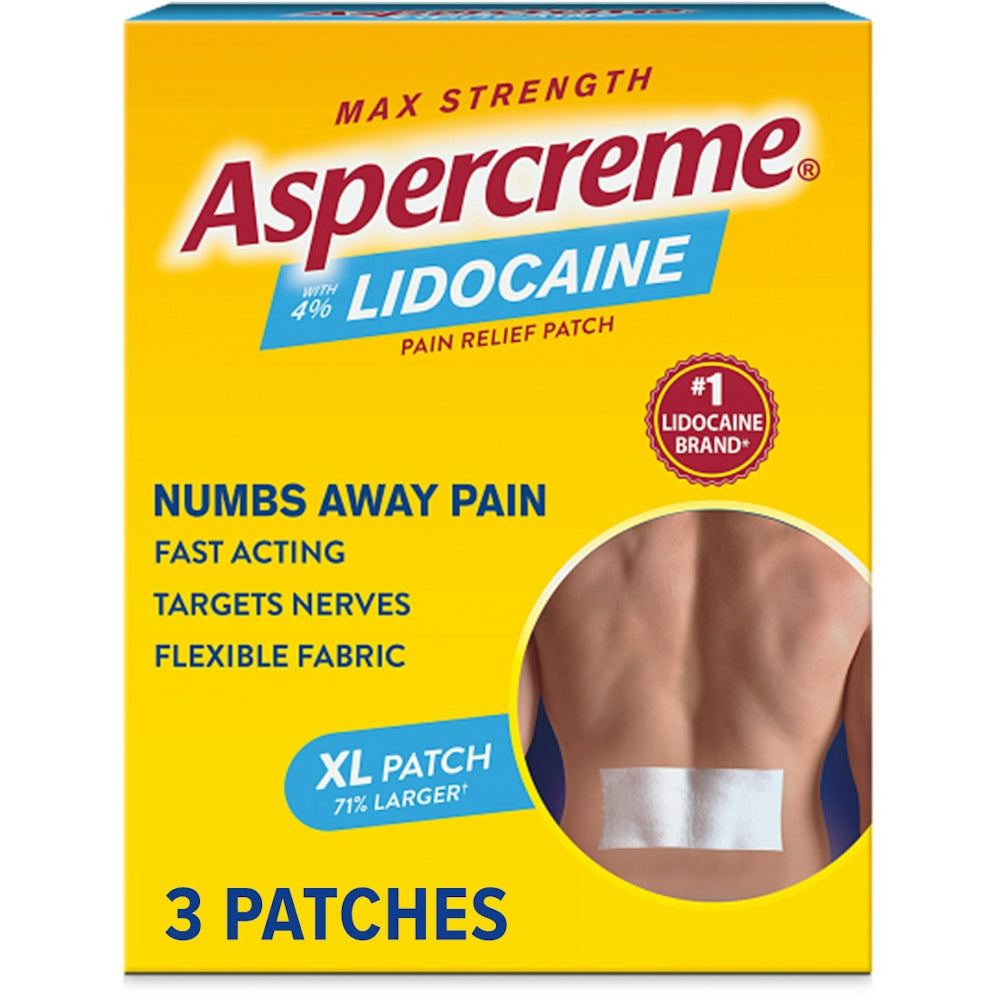 Patch XL Aspercreme Lidocaïne - Soulagement de la douleur à puissance maximale