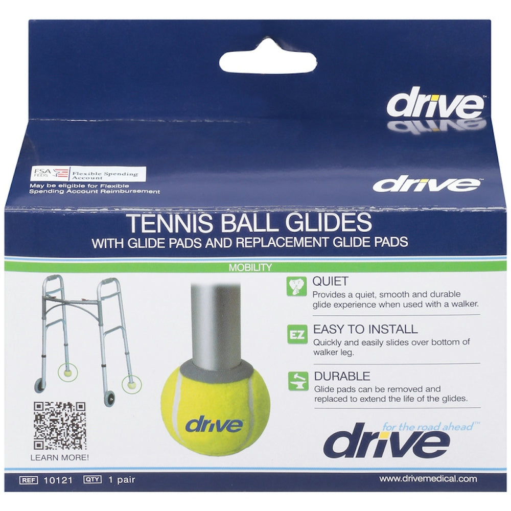 Deslizadores de Pelotas de Tenis para Andadores Drive Medical con Almohadillas de Repuesto
