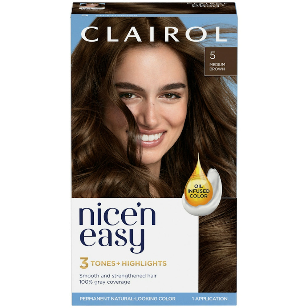 Clairol Nice 'N Easy Coloración Permanente para el Cabello, 118 Marrón Medio Natural