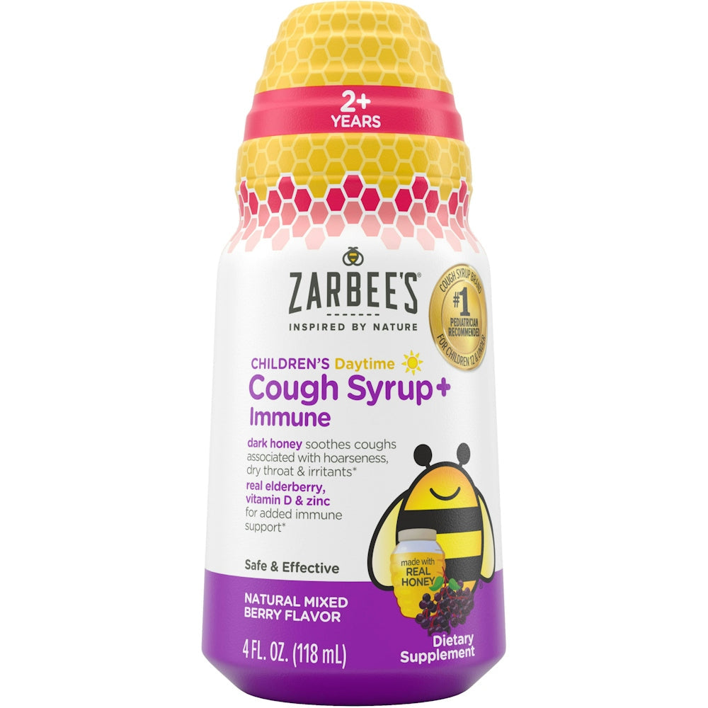 Sirop contre la toux pour enfants Zarbee, jour, saveur baies mélangées naturelles, 4 oz fl