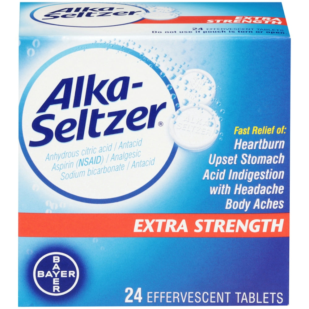 Alka-Seltzer Extra Strength Effervescent Tablets, 24 Count