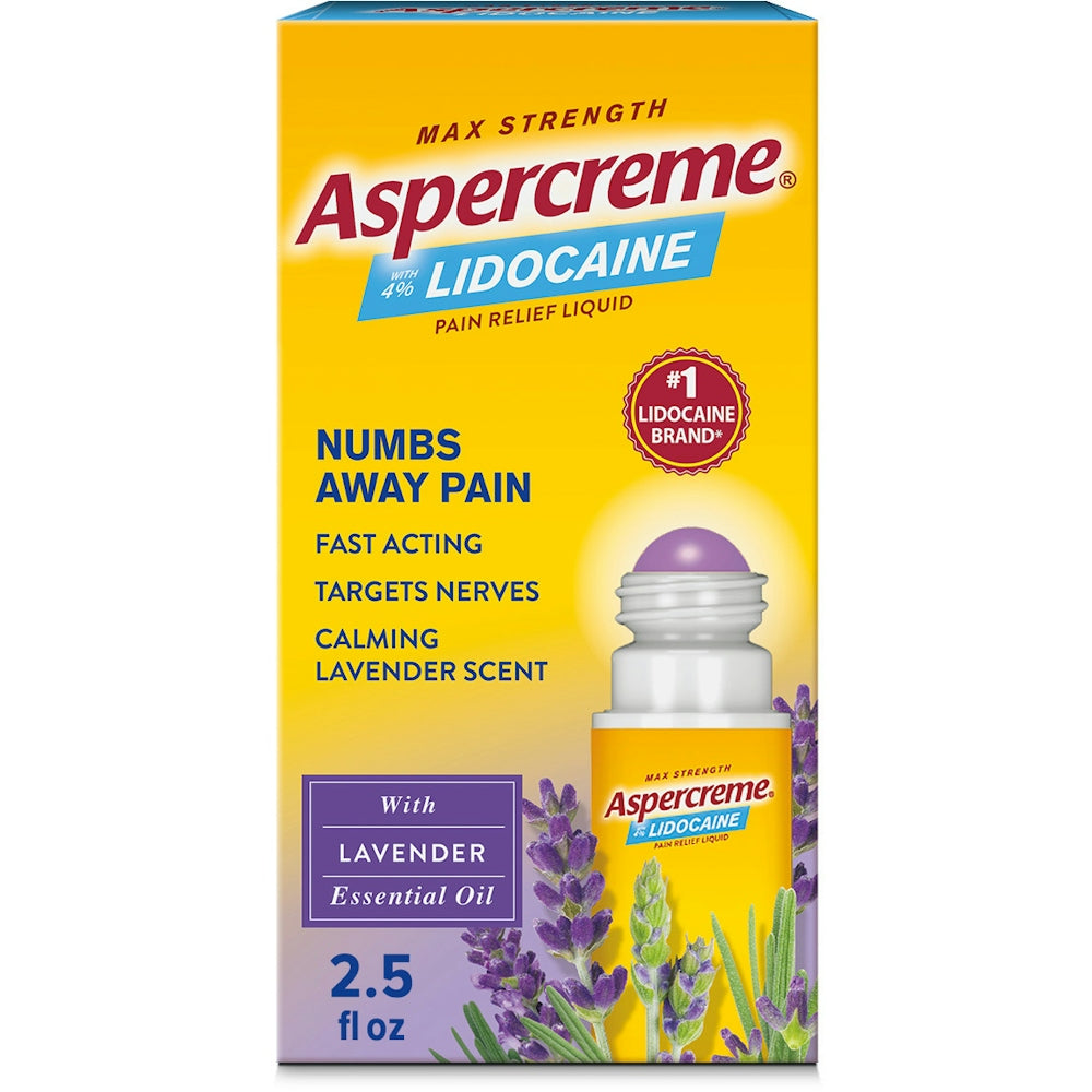 Aspercreme Max Strength Liquid de Soulagement de la Douleur avec Huile de Lavande