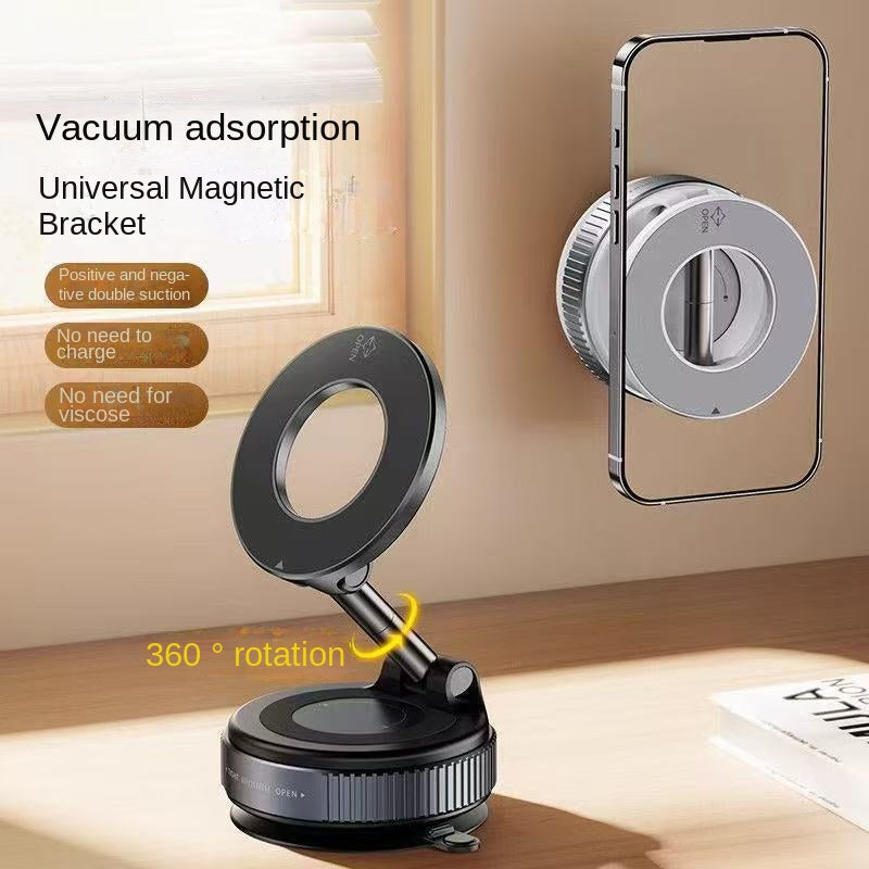 Magnetic Car Mount Vacuum Suction Cup Holder for Navigation Black Technology Product - Korvel