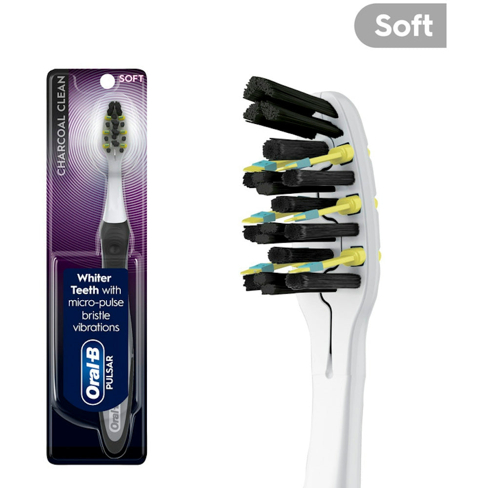 Brosse à dents à piles Oral-B Pulsar avec poils infusés de charbon