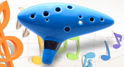 12-Hole Alto Key C Ocarina - Premium Ceramic Musical Instrument