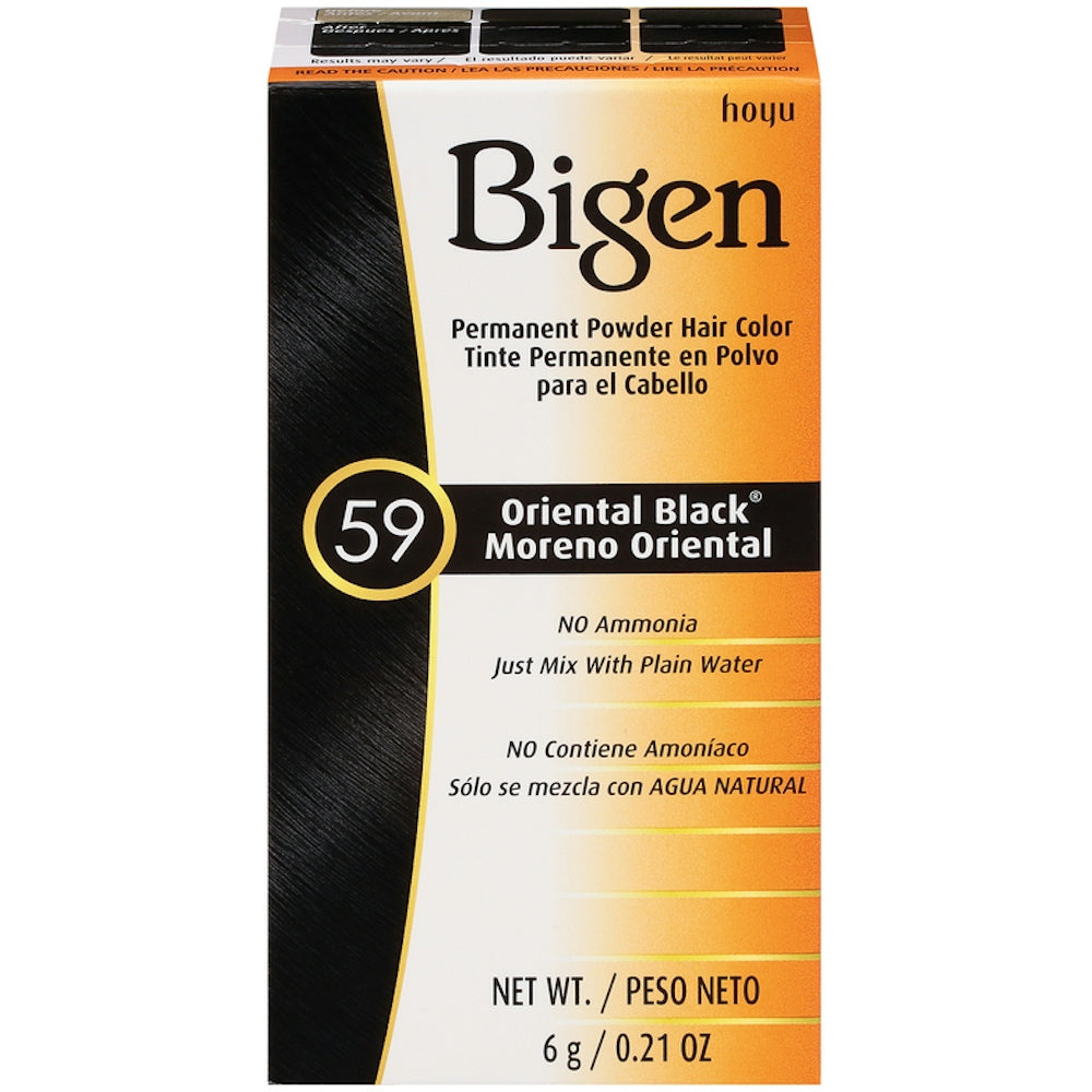 Bigen Color de Cabello en Polvo Permanente - 59 Negro Oriental - Sin Amoníaco