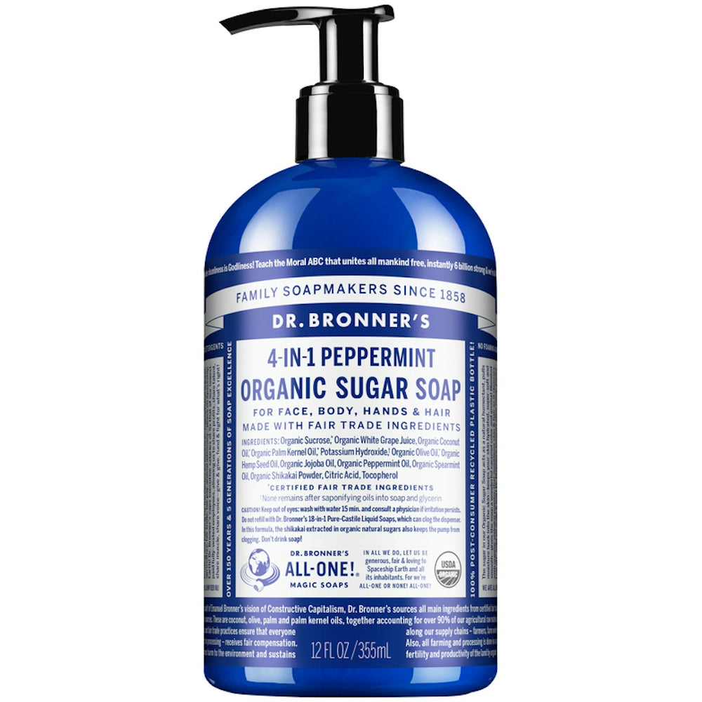 Dr. Bronner's Organic 4-in-1 Pump Soap - Peppermint 12 Fl Oz