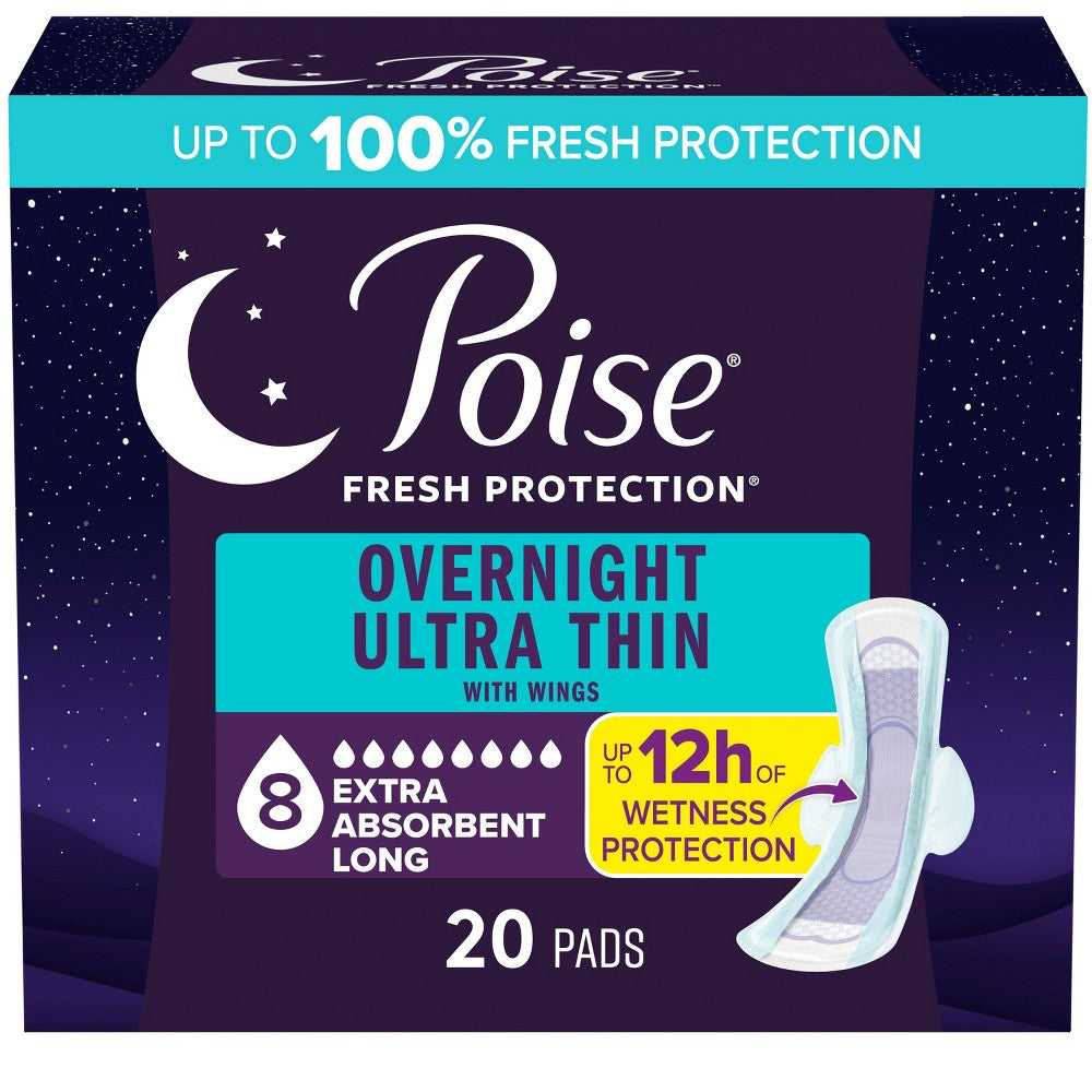 Serviettes Ultra-Fines de Nuit Poise avec Ailes