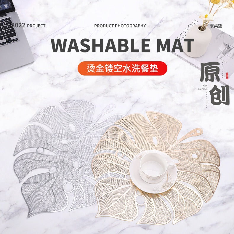 Modern Leaf-Shaped Minimalist Dining Mat