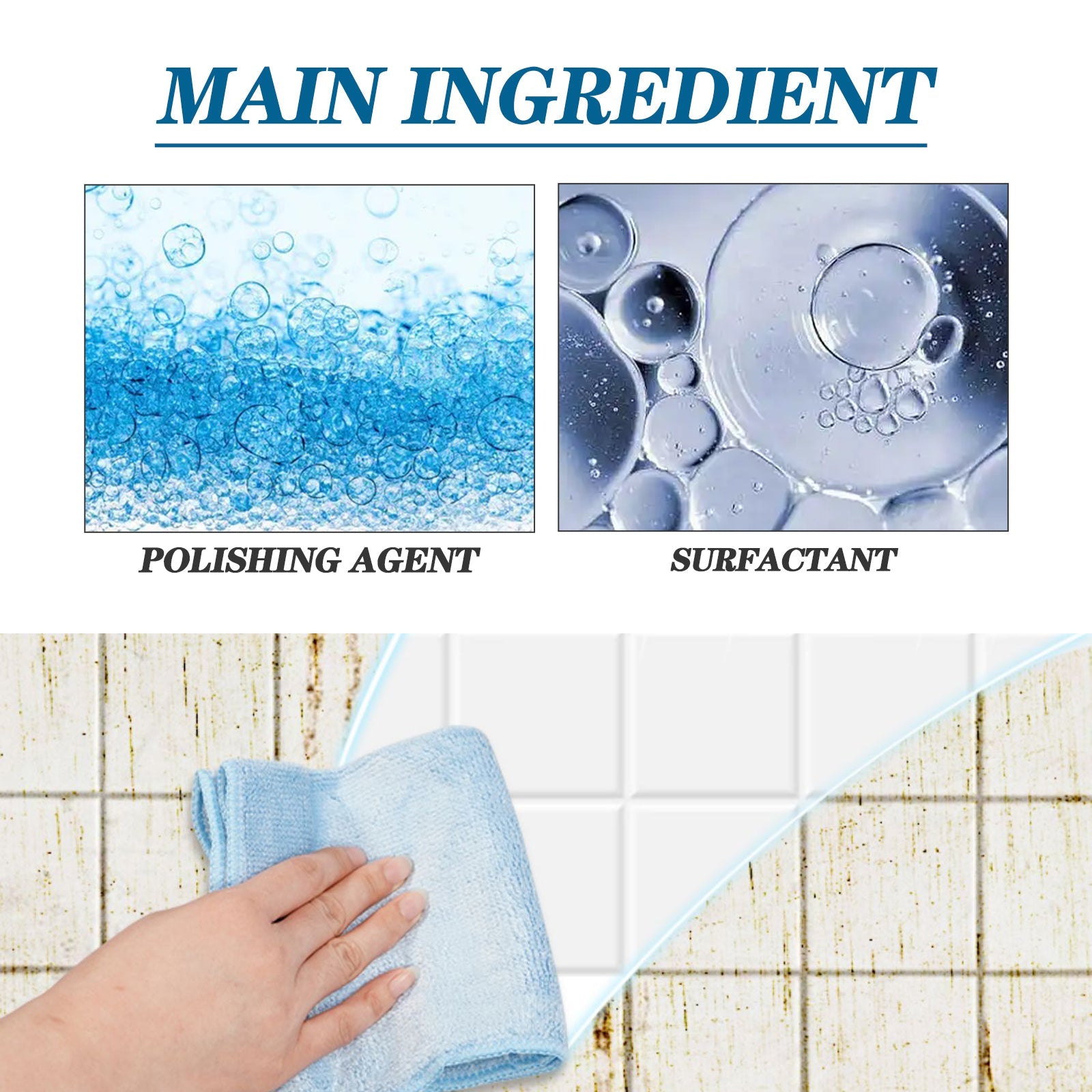 Stones Cleaning Powder, Kitchen Countertop Marble Tile Cleaning Oil Stain Removal Polishing Powder - Korvel