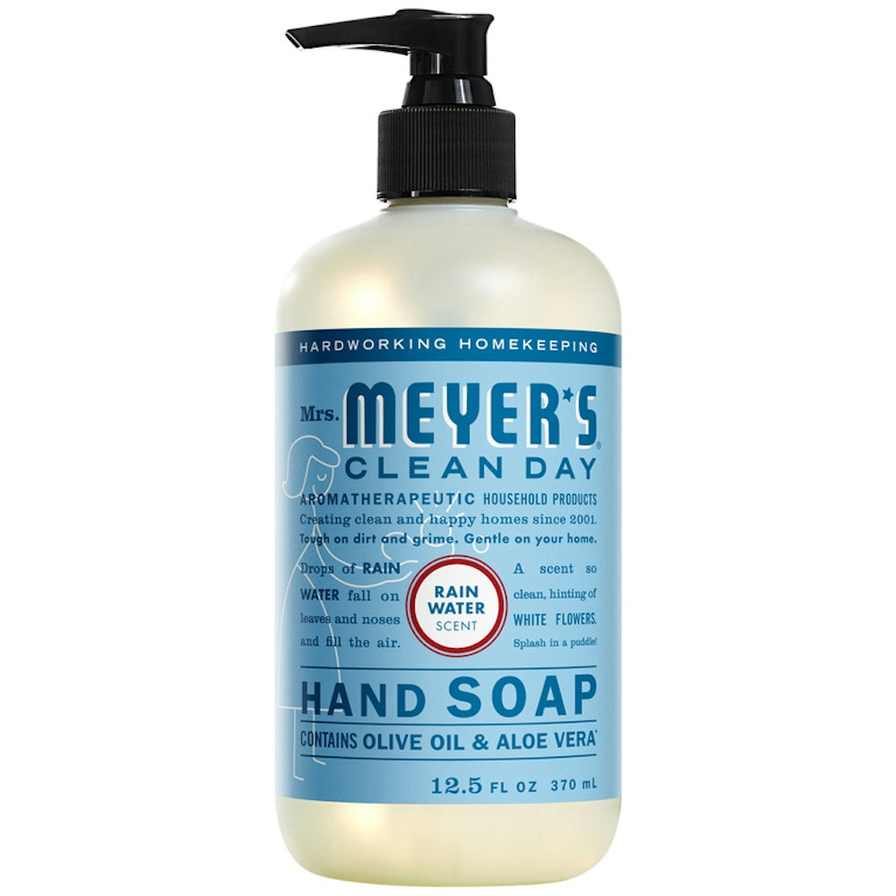Jabón de Manos Líquido Mrs. Meyer's Clean Day, Aroma Agua de Lluvia - 12.5 Fl Oz