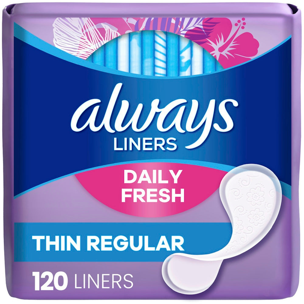 Always Thin Daily Panty Liners - Regular, 120 Count