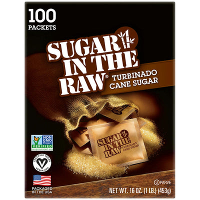 Sugar In The Raw Turbinado Cane Packets - 100 Count