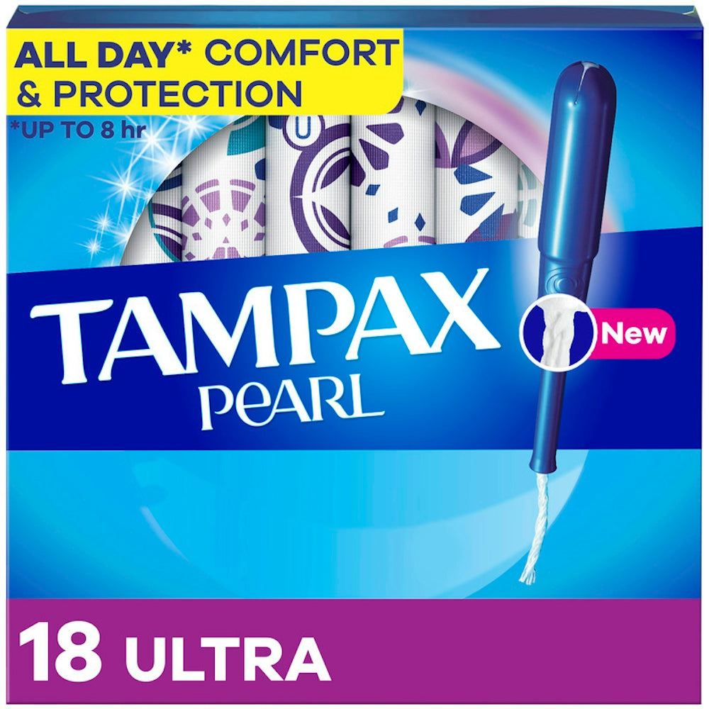 Tampones Tampax Pearl de plástico, ultra absorbencia, sin fragancia
