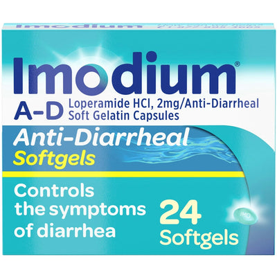 Imodium A-D Anti-Diarrheal Softgels, 24 Ct