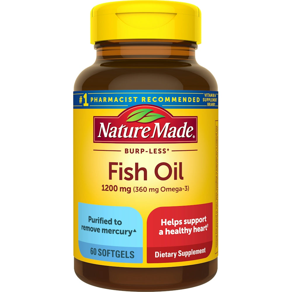 Nature Made Aceite de Pescado Sin Eructos 1200 Mg Cápsulas Blandas