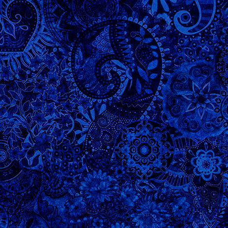 Tissu en coton Ultramarine Mystique Blender Wideback par yard