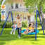 Kids Metal Swing Set for Backyard Outdoor Playground Two Functional Swing Set For Kids Outdoor Equipment - Korvel