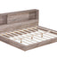 Full Size Daybed Frame with Storage Bookcases Wood Light Oak - Korvel