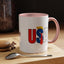 Taza de café con acento vibrante de EE. UU.