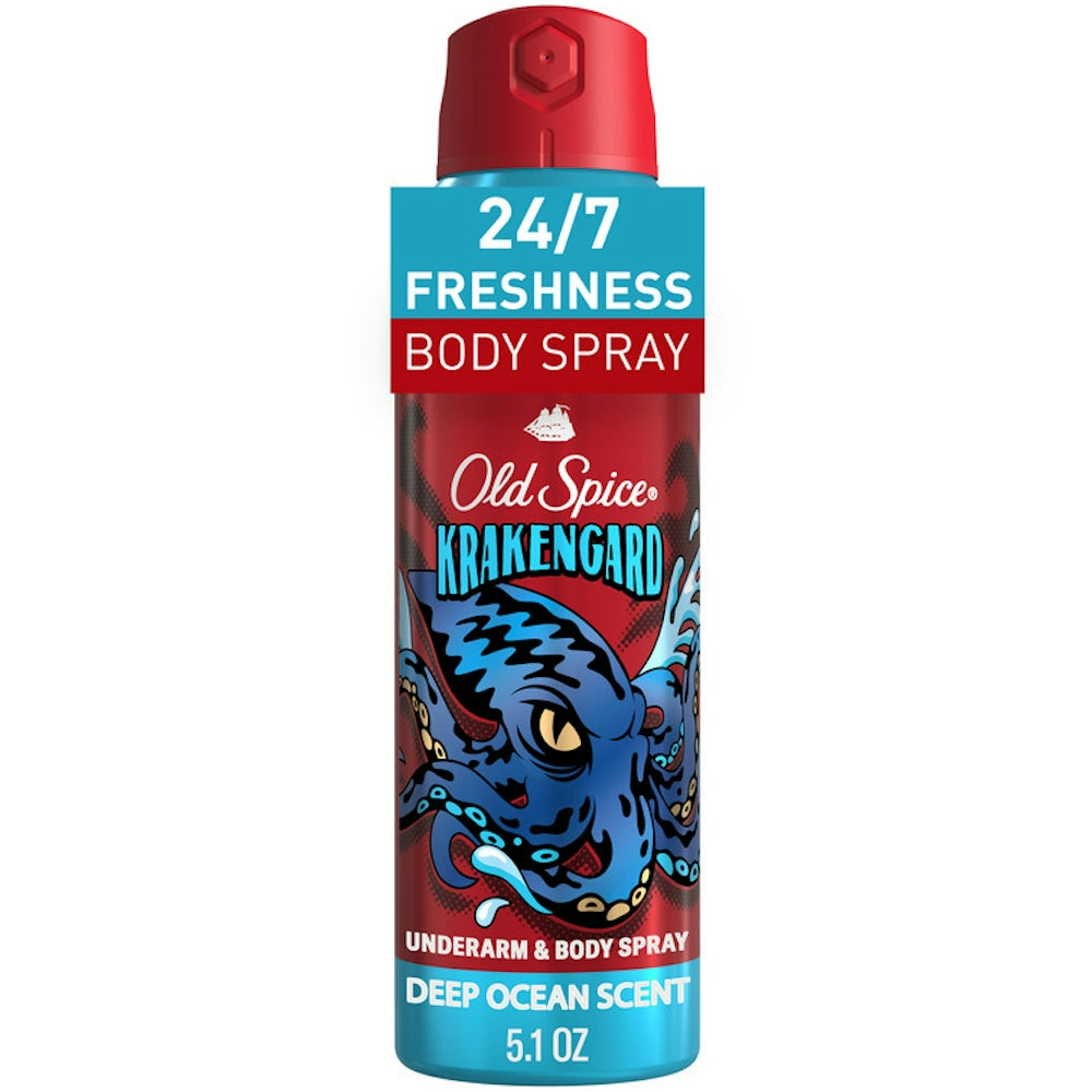 Old Spice Krakengard Aluminum Free Body Spray for Men, 5.1 Oz