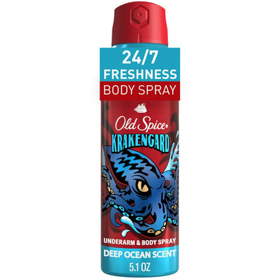 Old Spice Krakengard Aluminum Free Body Spray for Men, 5.1 Oz