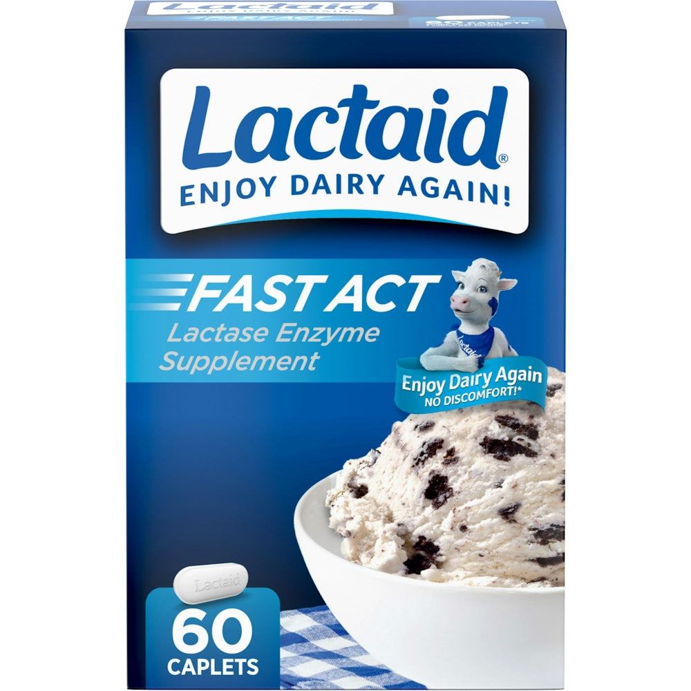 Lactaid Fast Act Lactose Intolerance Relief Caplets - 60 Travel Packs