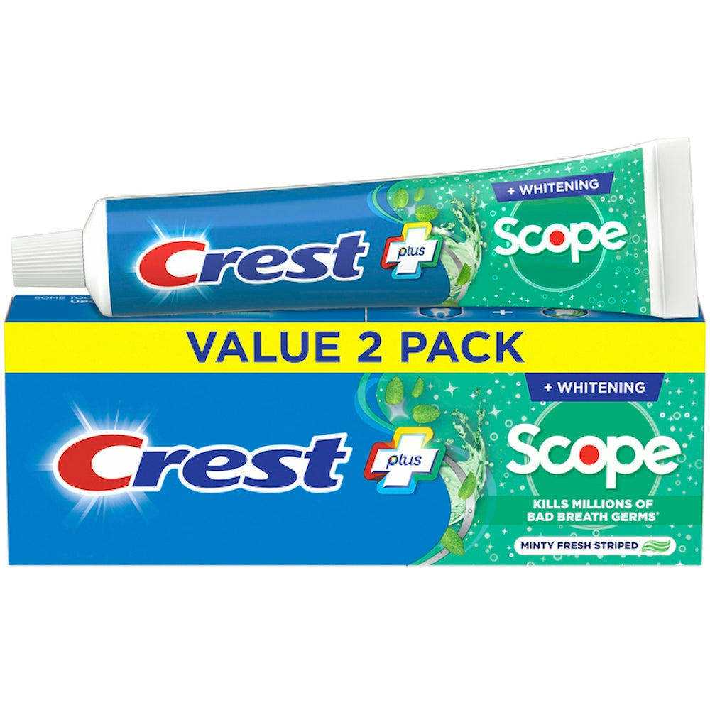 Crest Plus Complete Scope Menthe Fraîche Dentifrice Pack Économique, 5,4 Oz