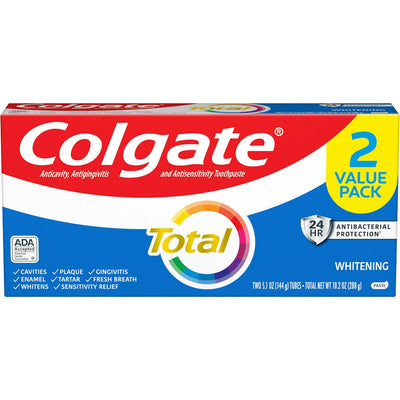 Paquete de Valor de Pasta de Dientes Colgate Total Blanqueadora - 2 Tubos