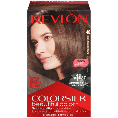 Revlon Colorsilk Beautiful Color Permanent Hair Color - Medium Ash Brown