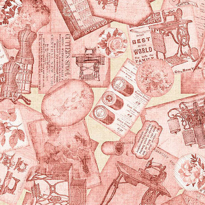 Tissu en coton éphemère de couture Rose Shabby Chic 44"/45" par yard