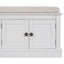 TREXM Storage Bench with Adjustable Doors and Padded Shoe Stand