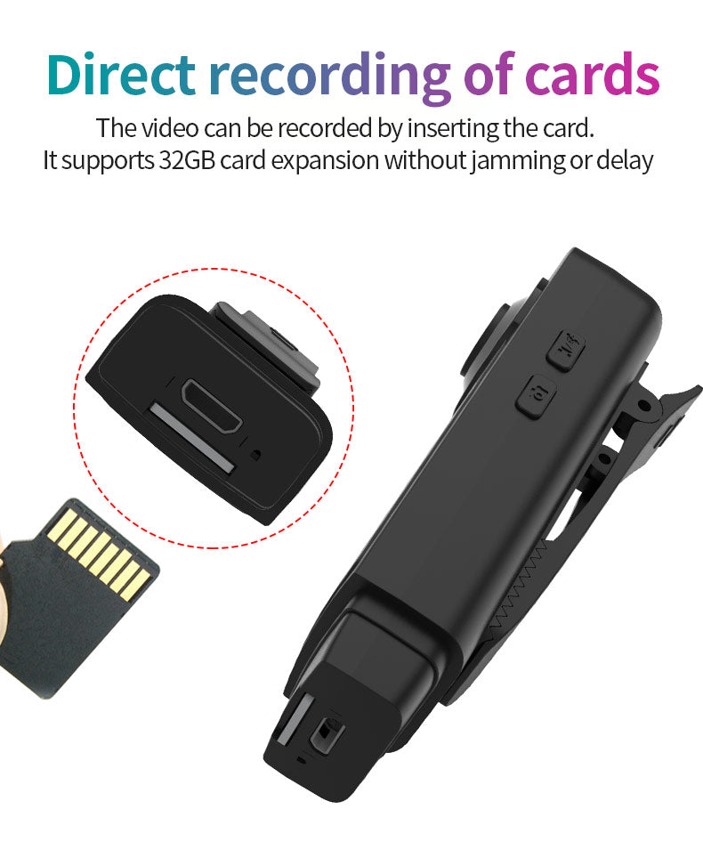 A18 Law Enforcement Recorder Outdoor Sports Conference Field Recorder Portable Back Clip Camera HD Camera - Korvel