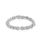 Bracelet en or blanc 14K avec diamants en maillons byzantins - 7 pouces