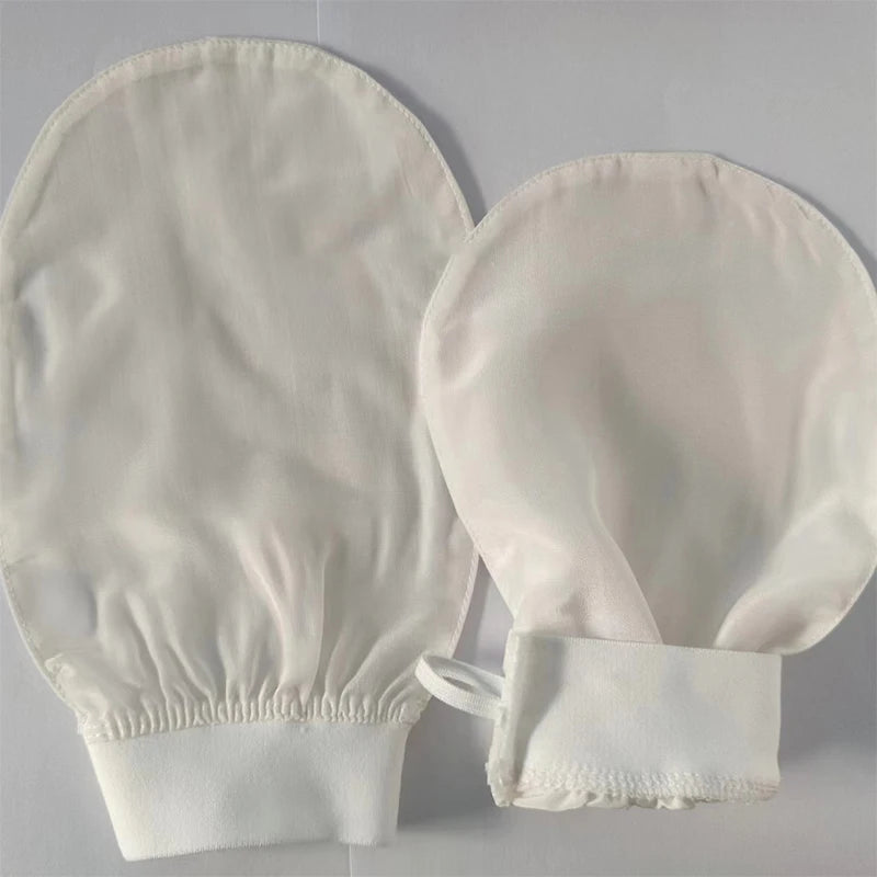 Guantes de Lavado Facial Exfoliantes de Seda - Suaves y Lujosos