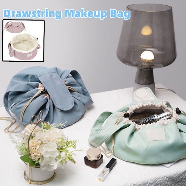 Large Capacity Barrel Drawstring Makeup Bag for Women