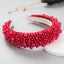 Hair Hoop Baroque Sponge Pearl Hair Accessories Women's Handmade Beaded Multicolor European and American Broad-brimmed Headband - Korvel