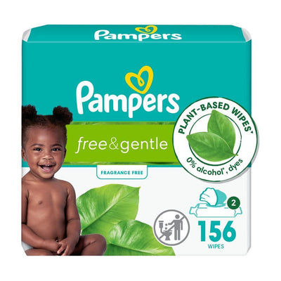 Pampers Aqua Pure Baby Wipes, 156 Count - 99% Water, Fragrance Free