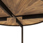 31.5 "Round Coffee Table Stand Wooden Double Layer Coffee Table with Open Storage Space and Metal Table Legs - Korvel