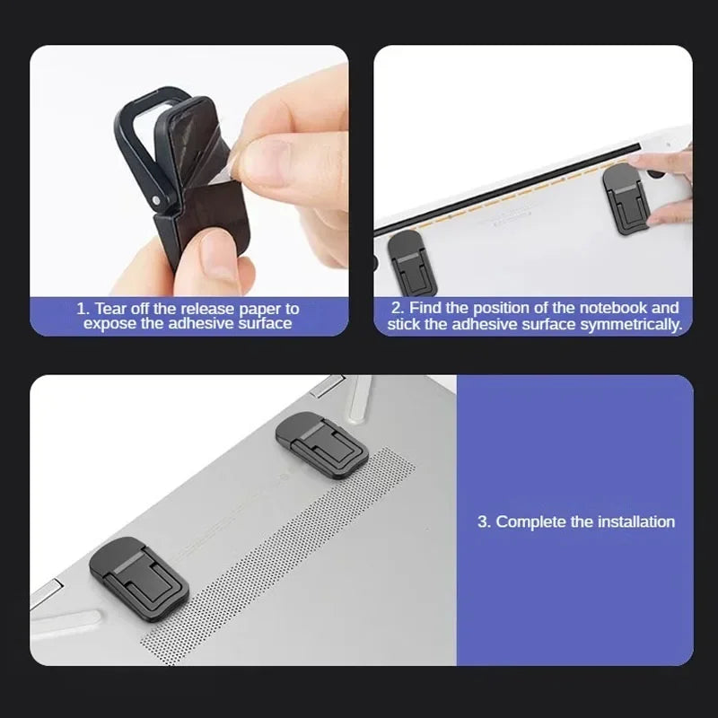 Adjustable Folding Laptop Stand - Ultra-Thin Portable Support