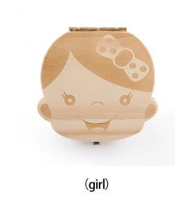 Wooden baby milk teeth box - Korvel