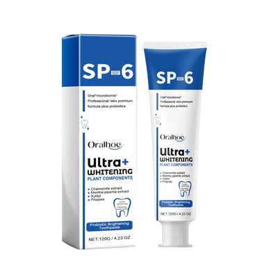 Probiotic Brightening Toothpaste, Oral Cleaning Remove Odor Stains White Teeth Gum Care Toothpaste - Korvel