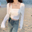 Petite Short Coat Blouse - Elegant Outerwear