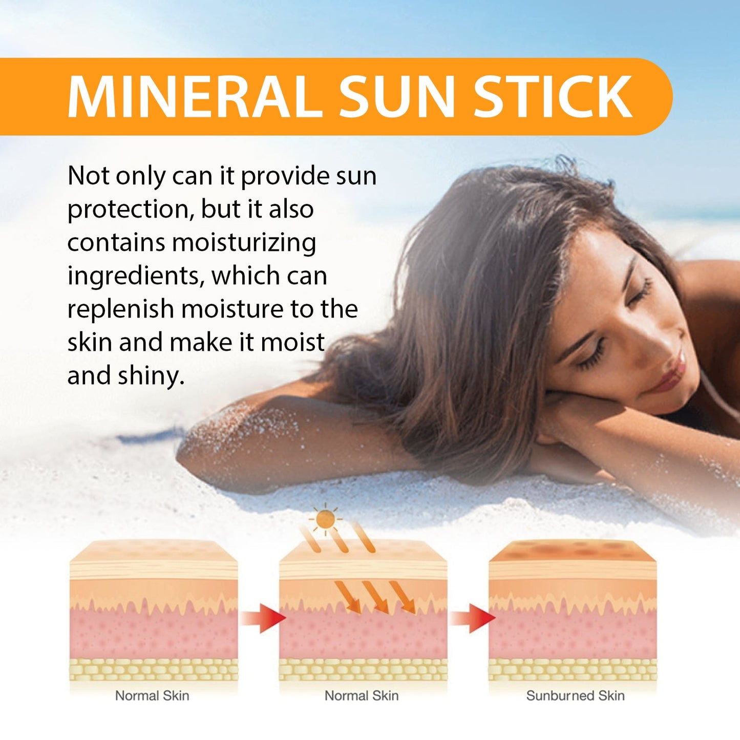 Hydrating Protection Stick Refreshing Mild Hydrating Moisturizing And Soothing Summer Protective Cream For Dry Skin - Korvel