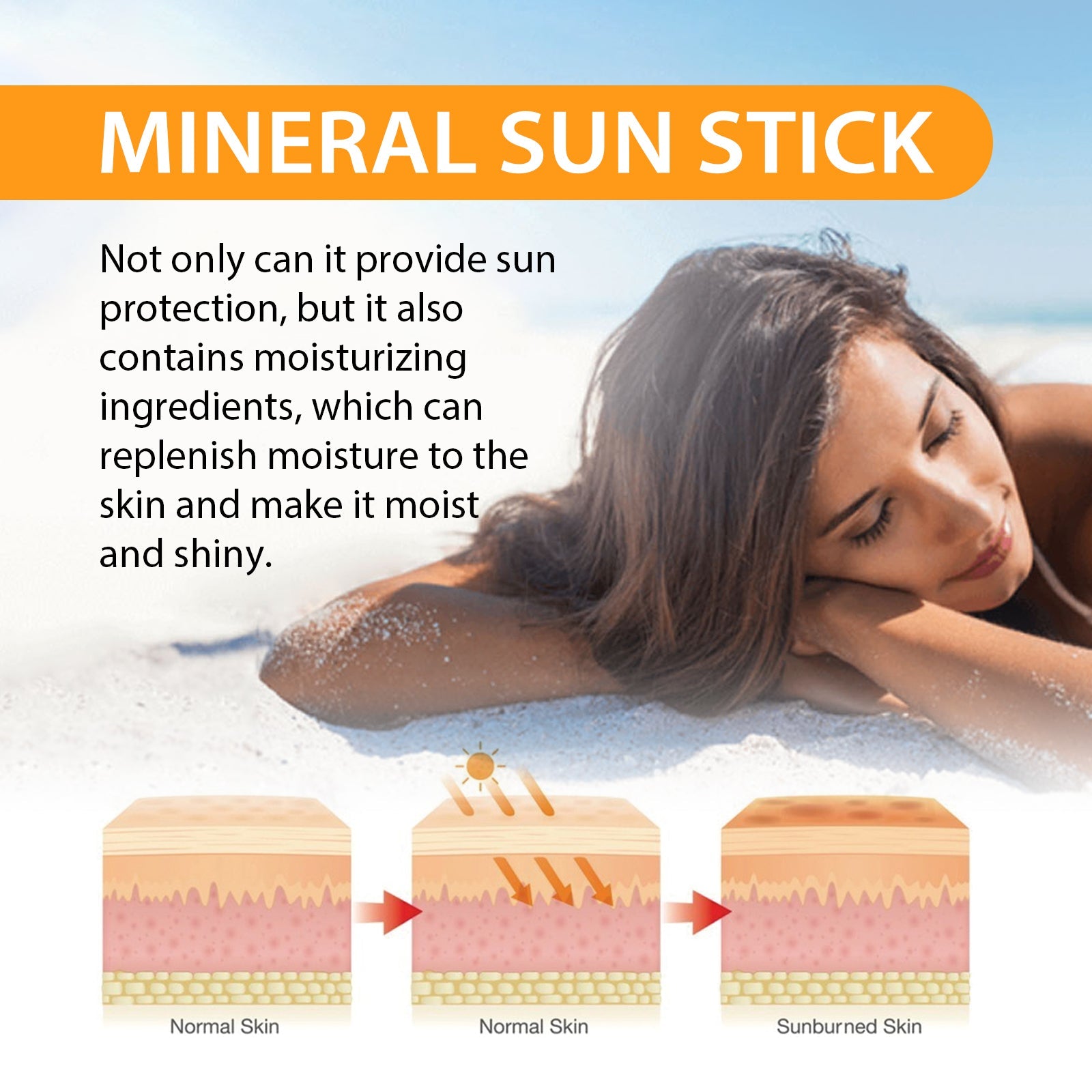 Hydrating Protection Stick Refreshing Mild Hydrating Moisturizing And Soothing Summer Protective Cream For Dry Skin - Korvel