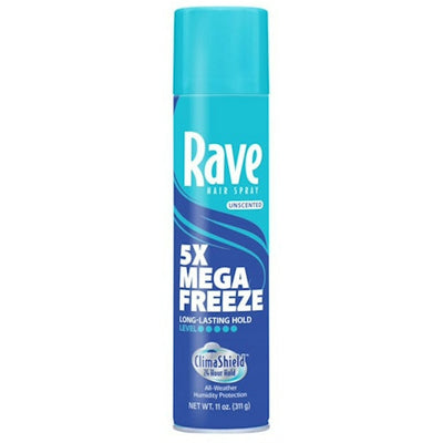 Rave 5x Freeze Ultimate Hold Unscented Hairspray - 11 Oz