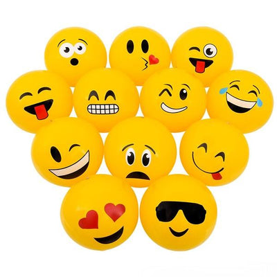 12" Emoji Beach Ball - 12 Pack