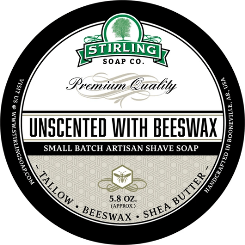 Stirling Soap Co. Savon à raser non parfumé en pot - 5,8 oz